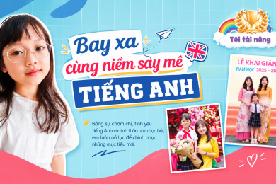 Học sinh lớp 4A Thực nghiệm KHGD xuất hiện trên ấn phẩm Cầu Vồng Tuổi thơ với niềm say mê Tiếng Anh